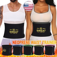 US Waist Trainer Trimmer Sweat Belt for Women Men Sauna Workout Neoprene Girdle