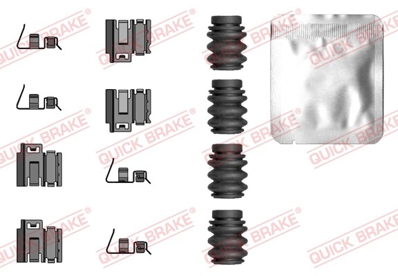 Quick Brake 109-0119 ZubehöRkit, Scheibenbremsbelag FüR Jaguar, Tesla-image