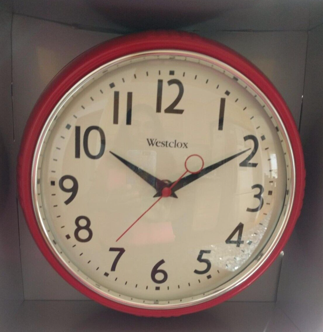 Westclox Retro 1950 Kitchen Wall Clock, 9.5-Inch, Red NEW | eBay