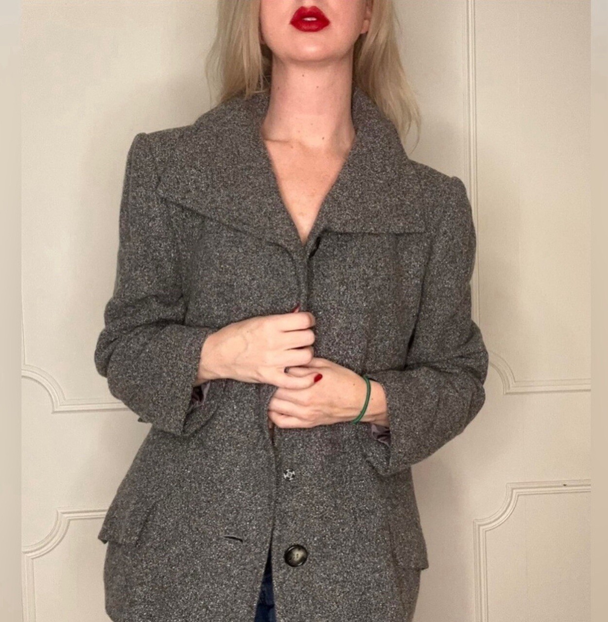 Givenchy  Vintage Authentic Audrey Hepburn Style Haute Iconic Button Coat image 6