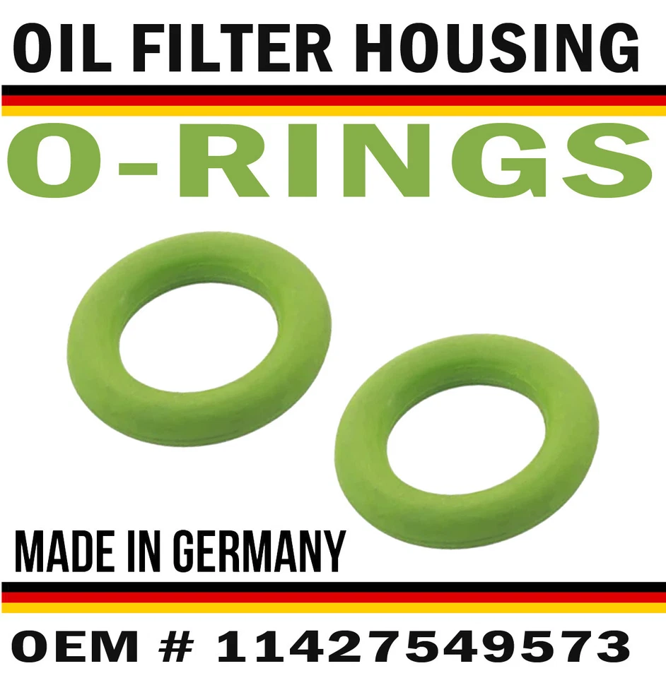 2 уплотнительных кольца крышки корпуса масляного фильтра двигателя для BMW E36 E46 E39 E53 E60 X3 X5 Z4 - Изображение 3 из 4