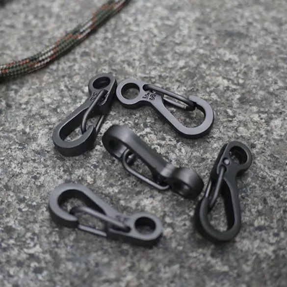 10pcs Mini Carabiner EDC Snap Spring Clips Hook Survival SF