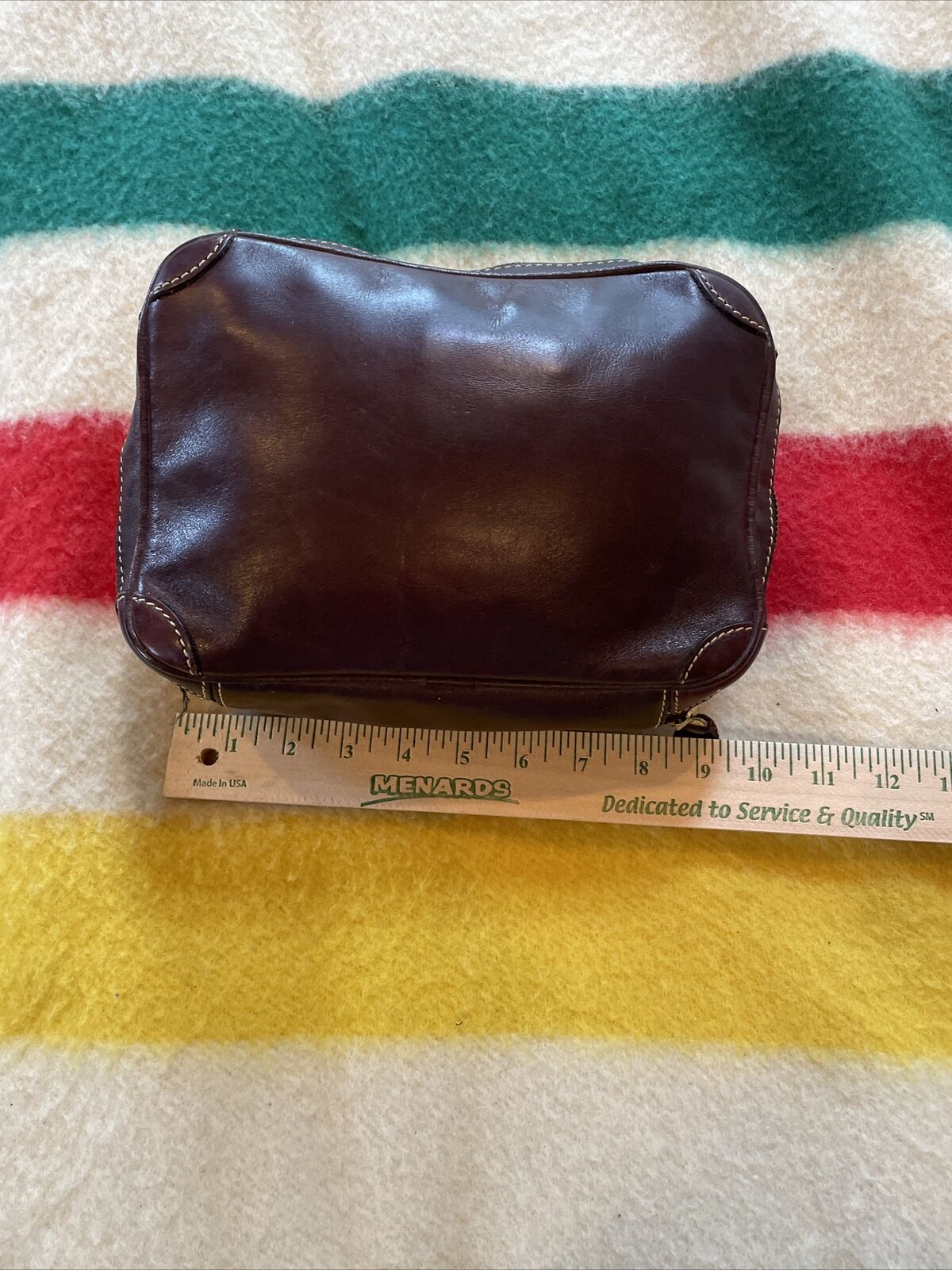 Vintage Holland Sport Leather Toiletries Bag Hand… - image 9