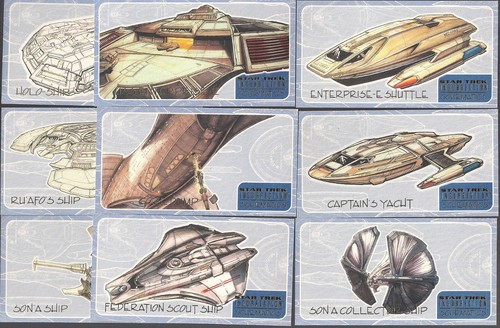 STAR TREK INSURRECTION SKYBOX 1998 SCHEMATIC & WARDROBE 9 CARD CHASE SETS #SW1-9 - Bild 1 von 2