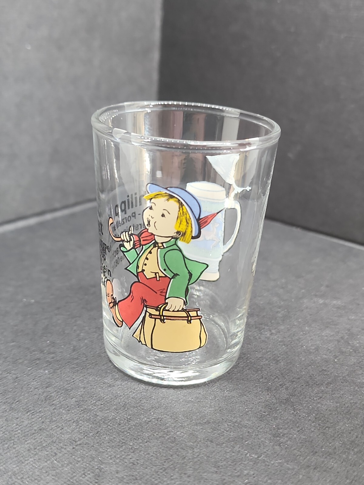 Souvenir Shot Glass Philipp Jost German Gift Shop Hummel Boy Beer 4 Oz