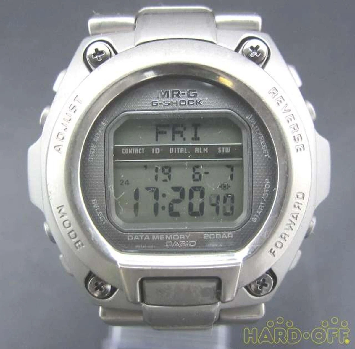 Casio MRG-200T Titanium MR-G G-Shock Silver Round Mens Digital from japan used