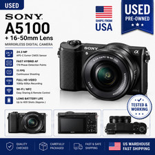Sony Alpha a5100 with 16-50mm 24.3MP Mirrorless Lens Digital Camera Black
