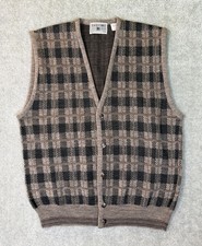 Grandpa Vintage Idea Uomo Acrylic Wool Sweater Vest Made in Italy Size Large