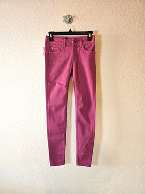 NWT Liu Jo women's jeans waist size 25 pink skinny bottom up made in turkey