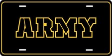 US Army Black Military Personalized License plates Auto Moto Bike