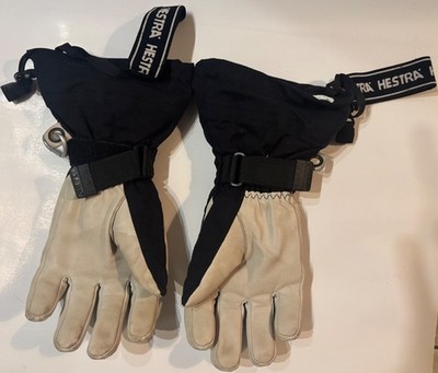 HESTRA Army Leather Heli Ski Glove Mens- 8.0 - Black & Off white
