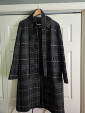 Burberry London Womens Gray/Black Plaid Wool ...
