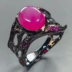 Handmade Ruby Ring 925 Sterling Silver Size 8 /R443428