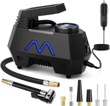 Tire Inflator Portable Air Compressor, DC 12V Air Pump for Car Tires with Digita