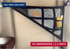 Car Ceiling Cargo Net, 35.4" 25.6" Triangle Double Layer Overhead Cargo Net with