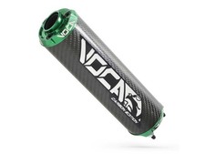 Endschalld&auml;mpfer VOCA Carbon - CNC Endkappe gr&uuml;n