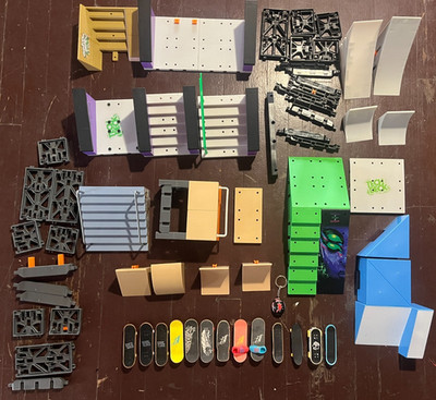 HUGE LOT Tech Deck finger boards Ramps Parts Tony Hawk stair sets lot of 70+