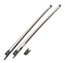 VTG LOT 2 of Old German Octaganal 4/4 Wood Violin Bows and a Dbl bass frog PARTS