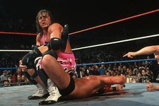 Stone Cold Steve Austin against Bret Hart during WrestleMania - Wrestling Photo
