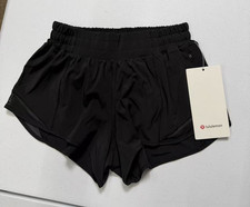 Lululemon Hotty Hot LR Short 2.5" Athletic Lined Black Running Quick Dry