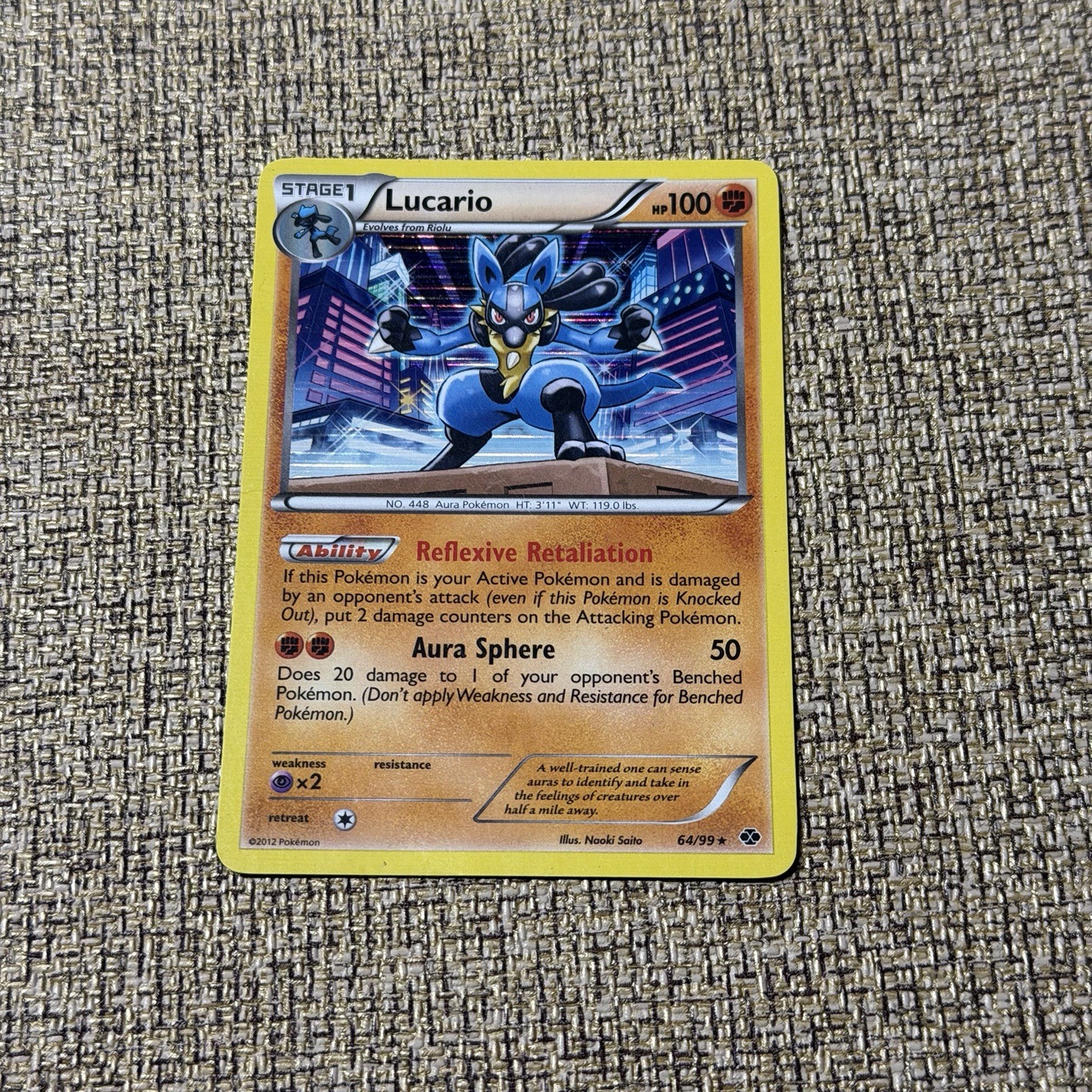 Pokémon TCG Lucario Next Destinies 64/99 Holo Holo Rare