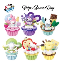 ✅ Official Sanrio Kuromi Hello Kitty My Melody Cinnamoroll Building Block Sets