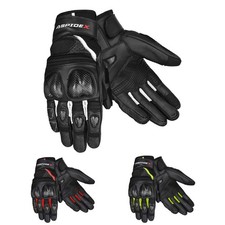 Aspidex Guanto Pelle Moto Protezioni Carbonio Prese Aria Imbottito Traspirante