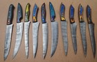 Handmade Damascus Steel (10 Pcs)Fillet Fishing Knife Flexible Blade Knife # F-98 — photo 2