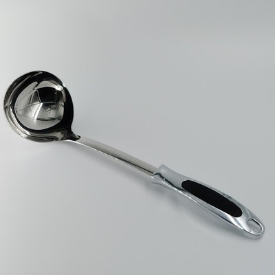 INOX EDELSTAHL ROSTFREI LADLE 18/8 STAINLESS 12'' SILVER/BLK. CLEAN