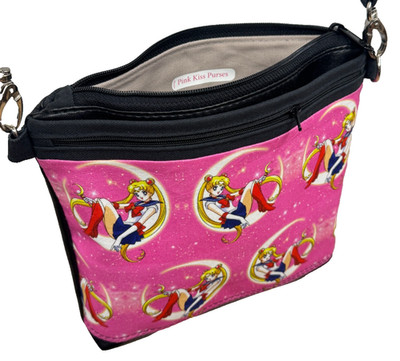 Sailer Moon - Themed Bag Small Messenger/Crossbody Bag Pink Lined