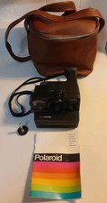 Vintage Polaroid Sonar One Step Land Camera with Book and Case UNTESTED