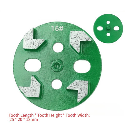 4 Inch 100mm Floor Grinding Block for Grinding Stone 16 30 mesh 4 arrow teeth