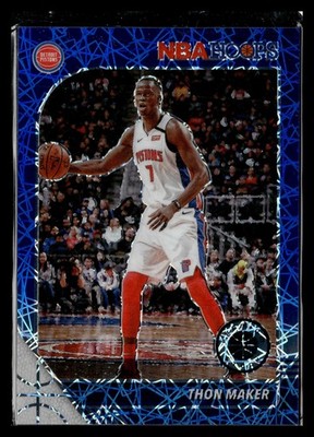 2019-20 Hoops Premium Stock Blue Laser /99 #58 Thon Maker Detroit Pistons