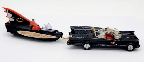 Corgi Batmobile & Bat Boat Version 5 Vintage Diecast Original Gimmicks Intact