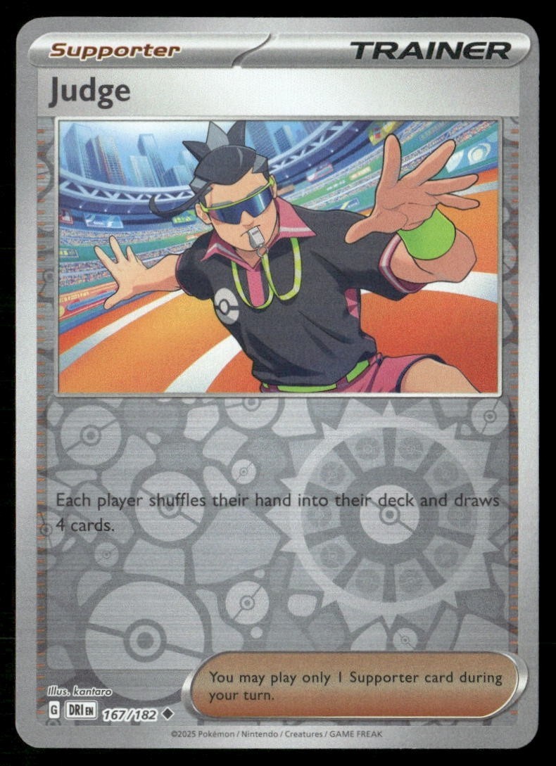 Judge - 167/182 - SV10: Destined Rivals (DRI) Trainer Holo TCG Pokemon