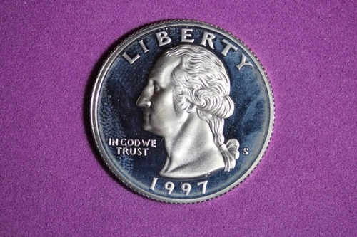 ESTATE FIND 1997 S PROOF SILVER WASHINGTON QUARTER #K58777