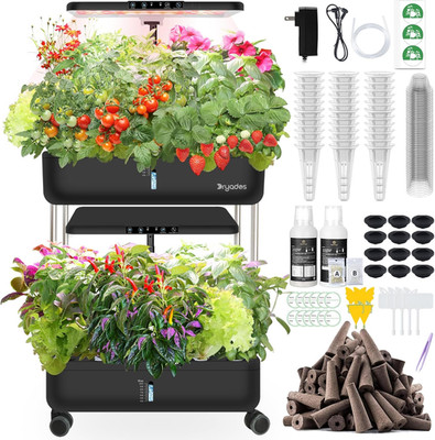 Hydroponics Growing System Indoor Garden - DRYADES Herbs Garden Kit Indoor with 