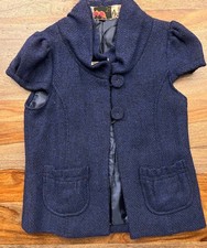 Y2K Dark blue cap sleeve blazer by Forever 21...