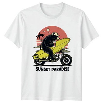 Sunset Paradise T-Shirt Retro Surf Kultur Surfen Geburtstag Geschenk für Sie und Ihn