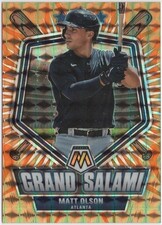 Matt Olson 2022 PANINI MOSAIC /99 Grand Salami Orange Fluorescent Mosaic #GS-6