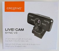 Creative Live! Cam Sync V3 2K QHD USB Webcam with 4X Digital Zoom & Microphone
