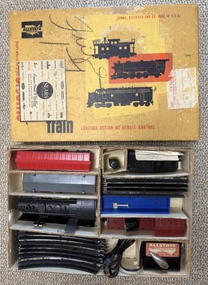 MARX 9619 Allstate Train Set Complete in Original Box / 1666 Locomotive & 5 Cars
