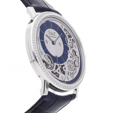 Piaget Altiplano Ultimate White Gold Diamond Blue Strap Auto Watch 41mm G0A45121 3