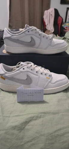 Union And Air Jordan 1 Low KO White Canvas DS W Box Men's 10.5