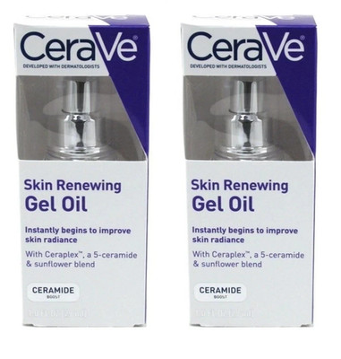 CERAVE SKIN RENEWING GEL OIL 1.0 OZ. BOXED LOT OF 2