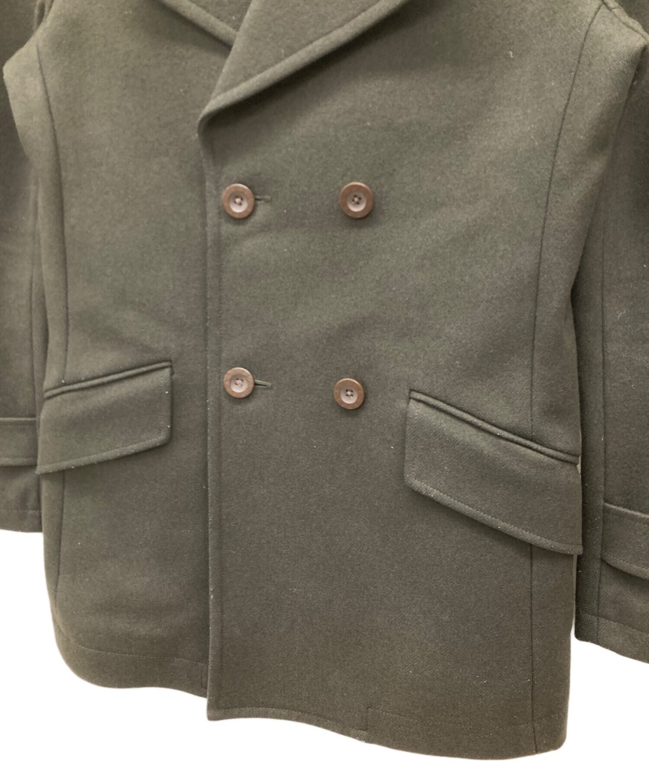 BURBERRY BLACK LABEL Pea Coat M Size Green BMP64-526-78 From Japan thumbnail 5