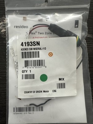 Ademco 4193SN V-Plex SIM Two Zone Alarm Expander W/Serial ID Honeywell