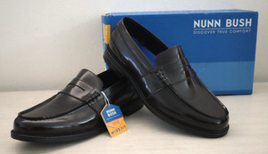 NEW! Nunn Bush Men\'s Lincoln Moc Toe Penny Loafers 10.5W Nunn Bush 85538-009 LINCOLN Moc Toe Black Multi Penny  main image 2