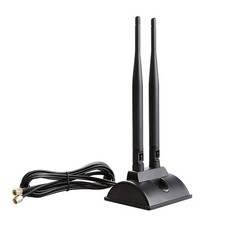 WiFi Antenna Dual Band 2.4GHz 5GHz W/ SMA Female Connector Adapter Magnetic Base