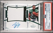 2024 National Treasures Breece Hall Rookie Auto Patch Black Box PSA 9 TRUE 1/1